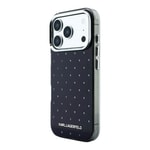 Apple iPhone 18 Pro Kılıf Karl Lagerfeld Orjinal Lisanslı Taşlı Elektro Kaplama Metal Logolu Kapak