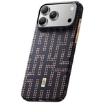 Apple iPhone 18 Pro Kılıf M-safe Şarj Özellikli Raptic Aramid Skin Serisi Karbon Kapak