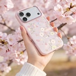 Apple iPhone 18 Pro Kılıf M-safe Şarj Özellikli Çiçek Tasarımlı Mutural Flower Serisi Kapak