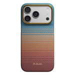 Apple iPhone 18 Pro Kılıf M-safe Şarj Özellikli Aramid Fiber Pitaka Sunset 2.0 California Dream Serisi Kapak