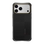 Apple iPhone 18 Pro Kılıf M-safe Şarj Özellikli Metal Kamera Çerçeveli Raptic Aramid Dual Karbon Fiber Mondrian Serisi Kapak