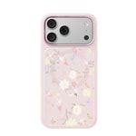 Apple iPhone 18 Pro Kılıf M-safe Şarj Özellikli Çiçek Tasarımlı Mutural Flower Serisi Kapak