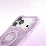 Apple iPhone 18 Pro Kılıf M-Safe Şarj Özellikli Orjinal Swarovski Taşlı Zore Paris Rovix Sert PC Kapak