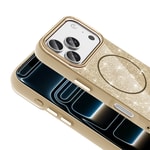 Apple iPhone 18 Pro Kılıf M-safe Şarj Özellikli Parlayan Simli Zore Okso Kapak