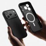 Apple iPhone 18 Pro Kılıf M-safe Şarj Özellikli Metal Kamera Çerçeveli Raptic Aramid Dual Karbon Fiber Mondrian Serisi Kapak