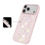 Apple iPhone 18 Pro Kılıf M-safe Şarj Özellikli Çiçek Tasarımlı Mutural Flower Serisi Kapak