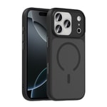 Apple iPhone 18 Pro Kılıf Mat Arka Yüzey Wireless Şarj Özellikli Zore Flet M-safe Kapak