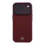 Apple iPhone 18 Pro Kılıf Mercedes Benz Orjinal Lisanslı M-safe Şarj Özellikli 3D Metal Logolu Wrap Wood Deri Kapak