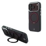Apple iPhone 18 Pro Kılıf Mercedes Benz Orjinal Lisanslı M-safe Şarj Özellikli 360 Derece Dönebilen Standlı Metal Logolu Sert PC Kapak