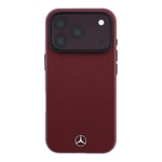 Apple iPhone 18 Pro Kılıf Mercedes Benz Orjinal Lisanslı M-safe Şarj Özellikli 3D Metal Logolu Crossed Lines Kapak