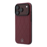 Apple iPhone 18 Pro Kılıf Mercedes Benz Orjinal Lisanslı M-safe Şarj Özellikli 3D Metal Logolu Crossed Lines Kapak
