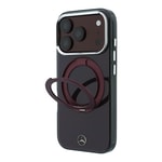 Apple iPhone 18 Pro Kılıf Mercedes Benz Orjinal Lisanslı M-safe Şarj Özellikli 360 Derece Dönebilen Standlı Metal Logolu Sert PC Kapak