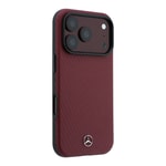 Apple iPhone 18 Pro Kılıf Mercedes Benz Orjinal Lisanslı M-safe Şarj Özellikli PU Deri 3D Metal Logolu Kartlıklı Kapak