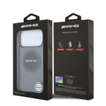 Apple iPhone 18 Pro Max Kılıf AMG Orjinal Lisanslı M-safe Şarj Özellikli Transparan IML Baskı Logolu Bicolor Block Kapak