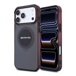 Apple iPhone 18 Pro Max Kılıf AMG Orjinal Lisanslı M-safe Şarj Özellikli Transparan IML Baskı Logolu Bicolor Block Kapak