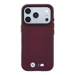 Apple iPhone 18 Pro Max Kılıf BMW Orjinal Lisanslı M-safe Şarj Özellikli PU Delikli Metal M Logolu Kapak