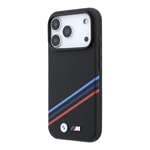 Apple iPhone 18 Pro Max Kılıf BMW Orjinal Lisanslı M-safe Şarj Özellikli Üç Şeritli Metal M Logolu Karbon Fiber Kevlar Kapak