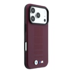 Apple iPhone 18 Pro Max Kılıf BMW Orjinal Lisanslı M-safe Şarj Özellikli PU Delikli Metal M Logolu Kapak
