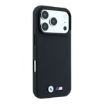 Apple iPhone 18 Pro Max Kılıf BMW Orjinal Lisanslı M-safe Şarj Özellikli Metal Logolu Karbon Fiber Kevlar Kapak