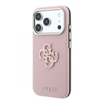 Apple iPhone 18 Pro Max Kılıf Guess Orjinal Lisanslı M-safe Şarj Özellikli PU Yazı ve 4G Büyük Metal Logolu Kapak