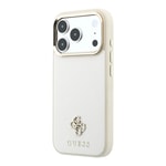 Apple iPhone 18 Pro Max Kılıf Guess Orjinal Lisanslı M-safe Şarj Özellikli Klasik Yazı ve 4G Logolu PU Deri Saffiano Kapak
