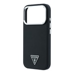Apple iPhone 18 Pro Max Kılıf Guess Orjinal Lisanslı M-safe Şarj Özellikli Grained Triangle Kapak