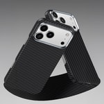 Apple iPhone 18 Pro Max Kılıf Karbon Fiber M-safe Şarj Özellikli Benks Armor Air Yükseltimiş Kamera Çerçevesi C1 600D Kevlar Kapak