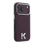 Apple iPhone 18 Pro Max Kılıf Karl Lagerfeld Orjinal Lisanslı M-safe Şarj Özellikli KHEAD Metal Logolu PU Grained Deri Kapak