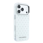 Apple iPhone 18 Pro Max Kılıf Karl Lagerfeld Orjinal Lisanslı Taşlı Elektro Kaplama Metal Logolu Kapak