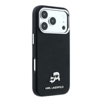 Apple iPhone 18 Pro Max Kılıf Karl Lagerfeld Orjinal Lisanslı M-Safe Şarj Özellikli K&C Heads Metal Logolu PU Kapak