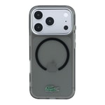 Apple iPhone 18 Pro Max Kılıf Lacoste Orjinal Lisanslı M-safe Şarj Özellikli Lake Timsah Logolu IML Frosted Kapak