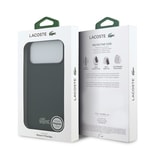 Apple iPhone 18 Pro Max Kılıf Lacoste Orjinal Lisanslı M-safe Şarj Özellikli PU Pike Desenli Metal Logolu Kapak