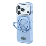 Apple iPhone 18 Pro Max Kılıf Lacoste Orjinal Lisanslı M-safe Şarj Özellikli 360 Derece Dönebilen Standlı İkonik Timsah Logolu Kapak