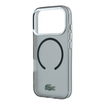 Apple iPhone 18 Pro Max Kılıf Lacoste Orjinal Lisanslı M-safe Şarj Özellikli Lake Timsah Logolu IML Frosted Kapak