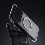 Apple iPhone 18 Pro Max Kılıf Lenyes Air Bumper Serisi M-safe Şarj Özellikli Airbag Tasarımlı Standlı Kapak