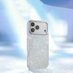 Apple iPhone 18 Pro Max Kılıf M-Safe Şarj Özellikli El İşlemeli Swarovski Taşlı Zore Paris Riva Sert PC Kapak