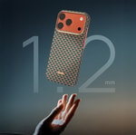 Apple iPhone 18 Pro Max Kılıf M-safe Şarj Özellikli Raptic Aramid Skin Origin Serisi Karbon Kapak