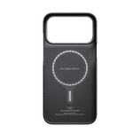 Apple iPhone 18 Pro Max Kılıf M-safe Şarj Özellikli 1500D Aramid Karbon Fiber Pitaka Ultra-Slim Classic Serisi Black-Grey Twill Kapak