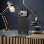 Apple iPhone 18 Pro Max Kılıf M-safe Şarj Özellikli Raptic Aramid Skin Reynis Serisi Karbon Kapak