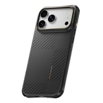 Apple iPhone 18 Pro Max Kılıf M-safe Şarj Özellikli Metal Kamera Çerçeveli Raptic Aramid Dual Karbon Fiber Mondrian Serisi Kapak