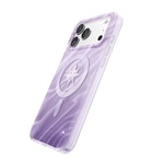 Apple iPhone 18 Pro Max Kılıf M-Safe Şarj Özellikli Orjinal Swarovski Taşlı Zore Paris Rovix Sert PC Kapak