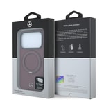 Apple iPhone 18 Pro Max Kılıf Mercedes Benz Orjinal Lisanslı M-safe Şarj Özellikli 360 Derece Dönebilen Standlı PU Metal Logolu Kapak