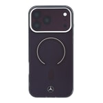 Apple iPhone 18 Pro Max Kılıf Mercedes Benz Orjinal Lisanslı M-safe Şarj Özellikli Saydam Yüzey İkonik 3D Metal Logolu Kapak