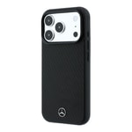 Apple iPhone 18 Pro Max Kılıf Mercedes Benz Orjinal Lisanslı M-safe Şarj Özellikli 3D Metal Logolu Wrap Wood Deri Kapak