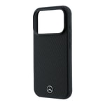 Apple iPhone 18 Pro Max Kılıf Mercedes Benz Orjinal Lisanslı M-safe Şarj Özellikli 3D Metal Logolu Wrap Wood Deri Kapak