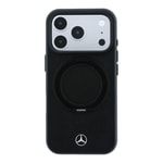 Apple iPhone 18 Pro Max Kılıf Mercedes Benz Orjinal Lisanslı M-safe Şarj Özellikli 360 Derece Dönebilen Standlı Metal Logolu PU Kapak