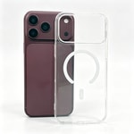 Apple iPhone 18 Pro Max Kılıf Zore M-safe Şarj Özellikli Şeffaf Tek Kamera Çerçeveli Porto Kapak