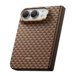 Apple iPhone Duo (Fold) Kılıf M-safe Şarj Özellikli Raptic Aramid SkinPro Origin Serisi Karbon Kapak