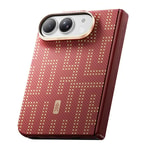 Apple iPhone Duo (Fold) Kılıf M-safe Şarj Özellikli Raptic Aramid SkinPro Grid Serisi Karbon Kapak