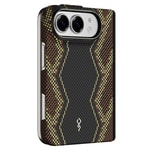 Apple iPhone Duo (Fold) Kılıf M-safe Şarj Özellikli Raptic Aramid SkinPro Scepter Serisi Karbon Kapak